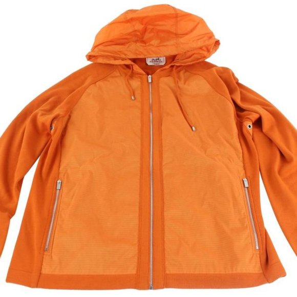 Hermès Other - Hermès Blousson Zippe a Capuche Hooded Zip Up Park
